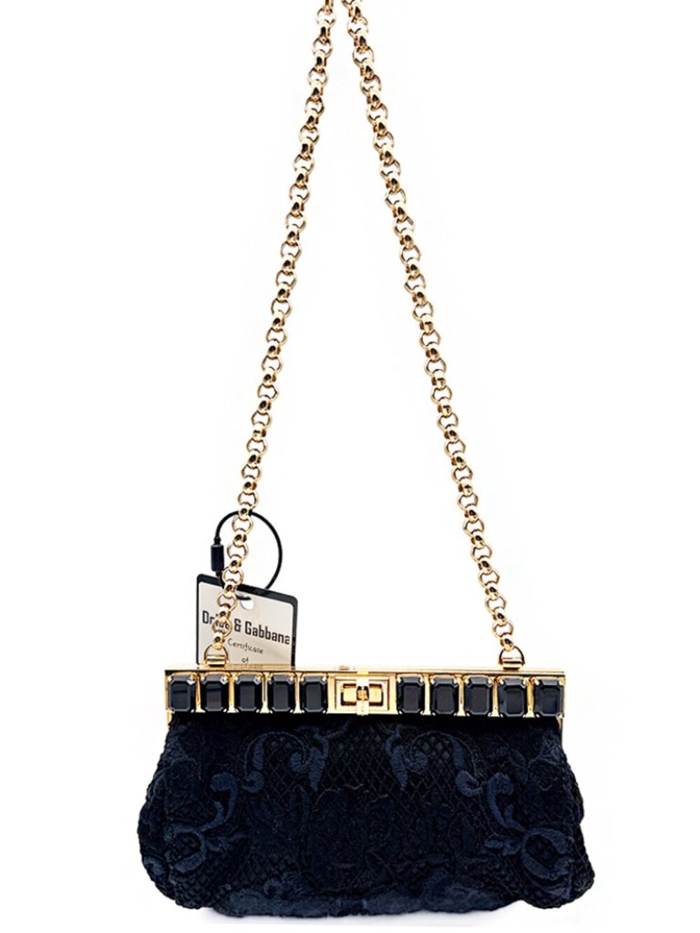 Dolce & Gabbana Jacquard Fabric Shoulder Bag